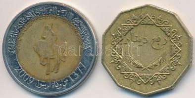 Líbia 2009. 1/4D + 1/2D T:2-
Lybia 2009. 1/4 Dinar + 1/2 Dinar C:VF
