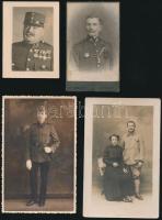 cca 1916-1918 9 db katonai portréfotó, 7x9 és 9x13 cm közötti méretekben / cca 1916-1918 Military photos, 7x9-9x13 cm