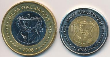 Galapagos-szigetek 2008. 2$ + 5$ fantáziaveretek T:1-,2
Galapagos Islands 2008. 2 Dollars + 5 Dollar...