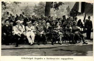 Szeged, Előkelőségek a Széchenyi téri nagygyűlésen (Rb)