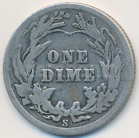 Amerikai Egyesült Államok 1907S 1D Ag "Barber" T:3
USA 1907S 1 Dime Ag "Barber" ...