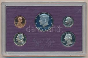 Amerikai Egyesült Államok 1987S 1c-1/2$ (5xklf) forgalmi sor plasztiktokban T:PP USA 1987S 1 Cent - 1/2 Dollar (5xdiff) coin set in plastic case C:PP