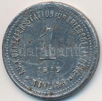 Ausztria / Mühling tiszti hadifogolytábor 1915. 1h Fe T:2-,3 lapkahiba Austria / Mühling officer's POW camp 1915. 1 Heller Fe C:VF,F planchet error