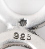Ezüst(Ag) nyakkendő karika zergével díszítve, jelzett, 7,3 g