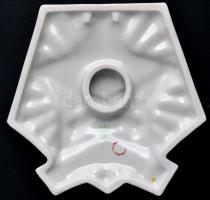 ~1970. "BM Határőrség" jelzett hollóházi porcelán plakett adományozói dísztokban (155mm) T...