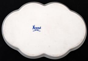 Herendi virág mintás leveles tálka, fogpiszkáló tartó, tojásos dobozka, tálka, kézzel festettek, jel...