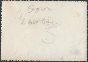 cca 1930-1940 Sopron, Két mór-ház, hátoldalon feliratozva, 9x6 cm