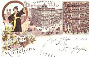1898 München Warenhaus Litho