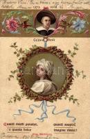 1575-1642 Guido Reni, Martinozzi, golden floral Emb. litho (fa)