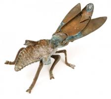 Légy alakú bronz hamutartó, h: 19 cm, m: 5 cm