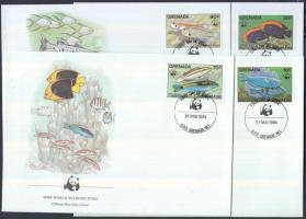 WWF Fishes set 4 FDC, WWF Halak sor 4 FDC