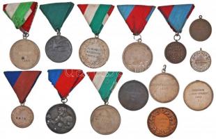 ~1940. 14db-os ökölvívó díjérem tétel, leginkább mellszalagon T:2,2-