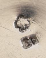 Ezüst(Ag) keresztelő pohár, cizellált virágmintás díszítéssel, jelzett, m: 6,5 cm, 31,3 g