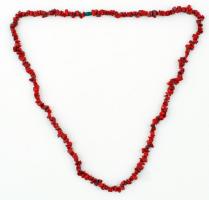 Korall nyaklánc, h: 72 cm / coral necklace, 72 cm