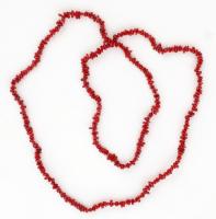 Korall nyaklánc, h: 110 cm / coral necklace, 110 cm