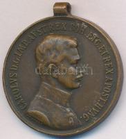 1917. Bronz Vitézségi Érem "IV. Károly / Fortitudini" mellszalag nélkül. Szign: Kautsch T:2,2- ph.  Hungary 1917. Medal for Bravery without ribbon Br. Sign: Kautsch C:XF,VF edge error