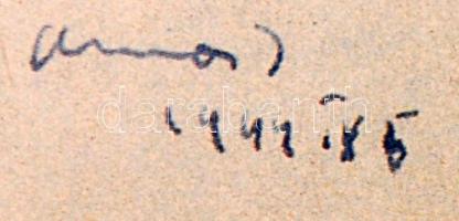 Ámos Imre (1907-1944): Vázlatlap. Kőbányai János:Szolnoki vázlatfüzet. Reprint nyomat, papír, üvegez...