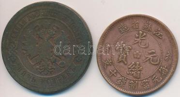 Vegyes: Kína / Kiangsoo Tartomány 1905. 10c Cu + Orosz Birodalom 1876. 5k Cu T:2-,3
Mixed: China / K...