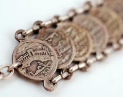 Velencei motívumos fém karlánc, állítható átmérőjű, h: 23,5 cm