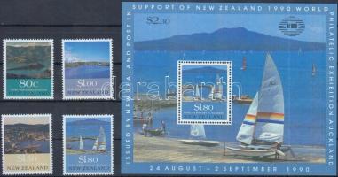 International Stamp Exhibition: Cities set + block, Nemzetközi bélyegkiállítás: Városok sor + blokk