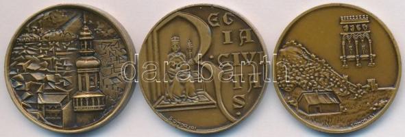 Somorjai László (1949-) DN "Sopron" Br emlékérem + "Székesfehérvár" Br emlékérem...