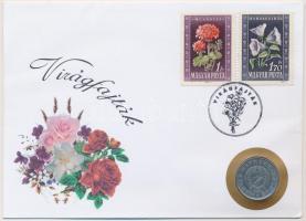 1950-1951. 2Ft "Virágfajták" érmés bélyeges boríték alkalmi bélyegzővel (3x) klf bélyegvar...