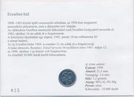 1999. 50f "Budapesti hidak egykor és ma - 45 éves az újraátadott Erzsébet-híd" érmés bélye...
