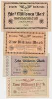Németország / Weimari Köztársaság / Birodalmi Vasút / Berlin 1923. 1.000.000M + 2.000.000M + 5.000.000M + 10.000.000M T:I--III Germany / Weimar Republic / Deutsche Reichsbahn / Berlin 1923. 1.000.000M + 2.000.000 Mark + 5.000.000 Mark + 10.000.000 Mark C:AU-F