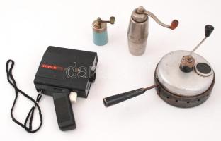 Bolha tétel: kézi kamera, kávépörkölő, borsörló, korcsolyakulcs