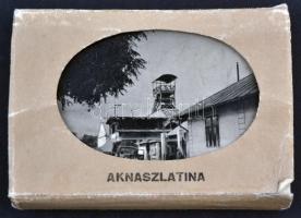 cca 1940 Aknaszlatina bánya 20 képet tartalmazó leporello / Leporello with 20 photos