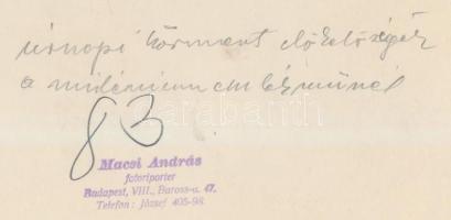 1938 Úrnapi körmenet a Szentévi ünnepen a. Pápai legátus, koronaőrök. Mácsi András fotója 24x16 cm