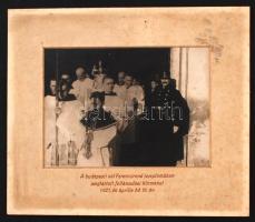 1927 Budapest a Ferences templomban megtartott feltámadási körmenetről készült jét fotó paszpartuban...