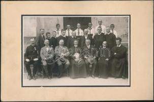 1927 Budapest Felső-Vízivárosi plébánia tablófotó 16x12 cm