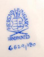 Herendi fedeles váza, kézzel festett, jelzett, hibátlan, m:24 cm/ Herend Victoria vase with top, han...