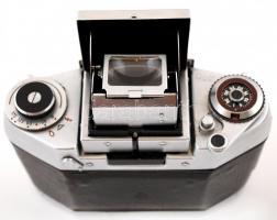 EXA 1a fényképezőgép eredeti dobozában, hozzá plusz két objektív (nagylátószögű és teleobjektív) + k...