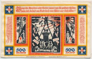 Németország / Weimari Köztársaság / Bielefeld / 1923. 500M vászon, bélyegzés nélkül T:I
Germany / We...