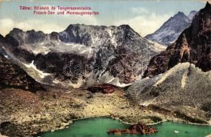 Tátra, Békás-tó, Tengerszem-csúcs; Cattarino S. utóda Földes Samu  / lake, peak (fa)