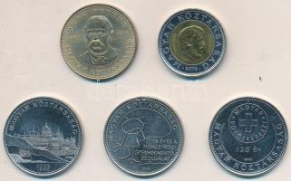 2002. 100Ft "Kossuth" + 2003. 20Ft "Deák" + 2005. 50Ft "15 éves a Nemzetköz...
