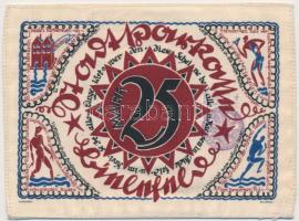 Németország / Weimari Köztársaság / Bielefeld 1921. 25M selyem, bélyegzéssel T:I- Germany / Weimar Republic / Bielefeld 1921. 25 Mark silk, with stamp C:AU