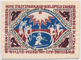 Németország / Weimari Köztársaság / Bielefeld 1921. 25M selyem, bélyegzéssel T:I-
Germany / Weimar R...