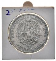 Német Államok / Szászország-Albertine 1876E 5M Ag "Albert" T:2,2-
German States / Saxony-A...