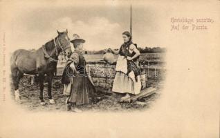 Hortobágy, a pusztán, folklór (ragasztónyom / gluemark)