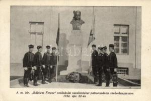 1934 Sopron, Rákóczi Ferenc reáliskolai nevelőintézet patronusának szoborleleplezése (EK)