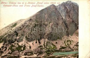 Tátra, Sziléziai ház, Ferencz József csúcs; Cattarino S. kiadása / rest house, peak (EK)