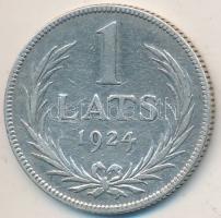 Lettország 1924. 1L Ag T:2- Latvia 1924. 1 Lats Ag C:VF