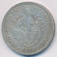 1938. 2P Ag "Madonna" T:2- patina
Adamo P7