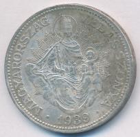 1939. 2P Ag "Madonna" T:2,2- patina
Adamo P7