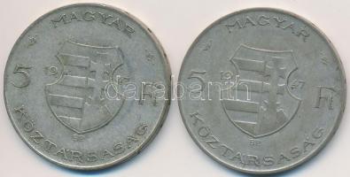 1947. 5Ft Ag "Kossuth" (2x) T:2-,3