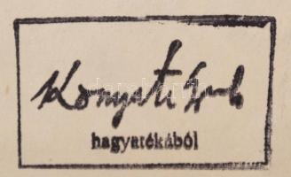 Komjáti-Wanyerka Gyula (1894-1958): Célzó katona. Tus, papír, jelzés nélkül, hagyatéki pecséttel, 37...