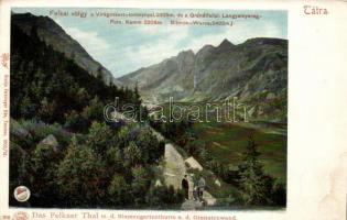 Tátra, Felkai-völgy, Virágos kert torony, Gránátfal, Lengyelnyereg, kiadja Feitzinger Ede 1902/12. / valley, mountains (EK)